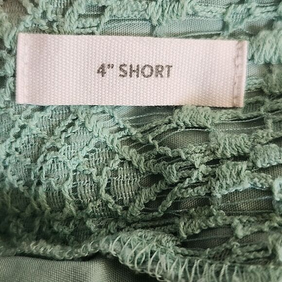 LOFT Outlet Sage Mint Green 4" Shorts, Lace Overlay, 4 Pockets, Size 6 - Picture 4 of 6